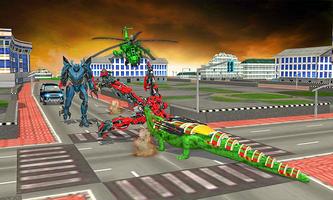 Robot Crocodile City Attack: Guerra Futurista imagem de tela 1