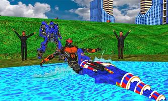 Robot Crocodile City USA Attack : Futuristic War screenshot 2