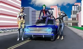 Real Joker Clown Angriff:Crime City Gangster Squad Plakat