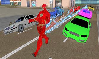 Super Flash Speed Hero vs Gangster Monster Battle Affiche