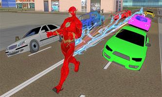 Super Flash Speed Hero gegen Gangster Battle Plakat