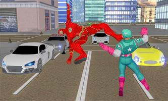Super Flash Speed Hero vs Gangster Monster Battle capture d'écran 1