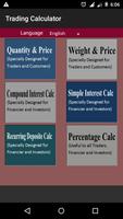 Trading Calculator Cartaz