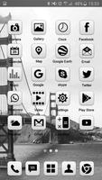 Poster Grey Launcher Theme FREE