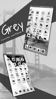 Grey Launcher Theme FREE imagem de tela 3