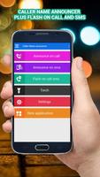 Caller name announcer plus flash on Call and SMS captura de pantalla 2