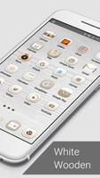 White Wooden Launcher Theme โปสเตอร์