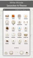 White Wooden Launcher Theme syot layar 1