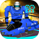 USA Police Helicopter Rescue Flying Robot Battle APK