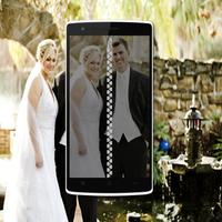 Couple Photo Zipper LockScreen Affiche