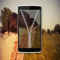 GirlFriend Zipper Lock Screen ảnh chụp màn hình 1