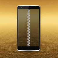 Golden theme Zipper LockScreen Cartaz