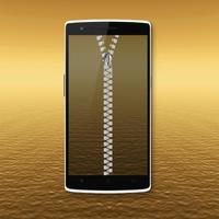 Golden theme Zipper LockScreen تصوير الشاشة 1