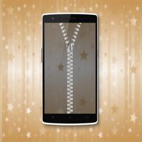 برنامه‌نما Golden theme Zipper LockScreen عکس از صفحه