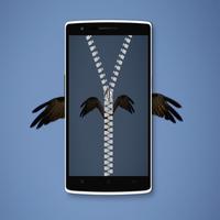 Hawk Zipper Lock Screen syot layar 3