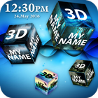 3D My Name Live Wallpaper icône