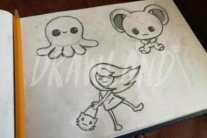 Comment dessiner Kawaii: étape par étape apprendre Affiche