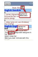 برنامه‌نما English Swedish Dictionary Pro عکس از صفحه