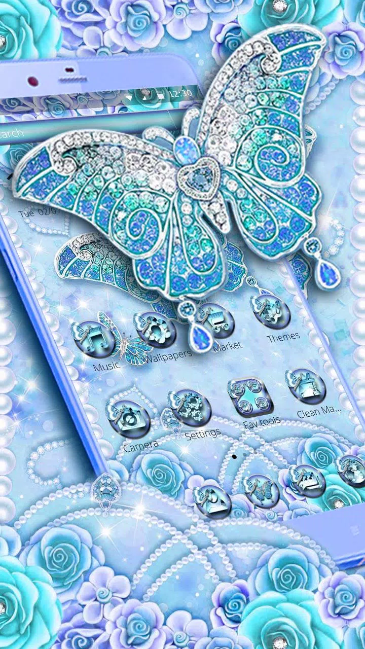 Diamond butterfly Flower Theme - Theo chủ đề này, bạn sẽ được chiêm ngưỡng hình ảnh của những bông hoa tuyệt đẹp được kết hợp với hạt kim cương và bướm đẹp. Tất cả cùng nhau tạo nên một hình ảnh mê hoặc đầy cuốn hút để bạn thưởng thức.