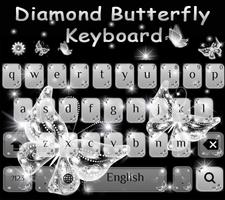 Mariposa diamante Teclado Tema captura de pantalla 1