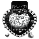 Diamond Hearts Black Theme APK