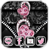 Icona Diamante leopardo tema zipper serratura schermo