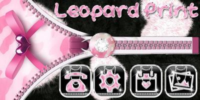 Pink Leopard Diamond Zipper Theme screenshot 2