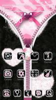 Pink Leopard Diamond Zipper Theme screenshot 3