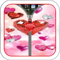 Diamond Hearts Zipper