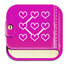 Diary with lock Pattern icon