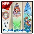 Pro Surfing Board Design Zeichen