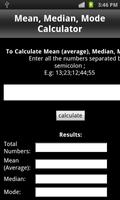 برنامه‌نما Statistics Calculator عکس از صفحه