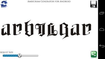 برنامه‌نما Ambigram Generator عکس از صفحه