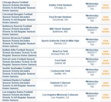 Tickets for NFL Games Affiche