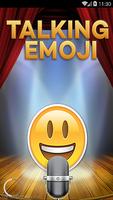 Funny talking emoji poster