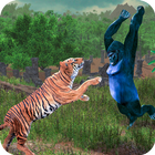 tigre sauvage vs gorille bigfoot icône