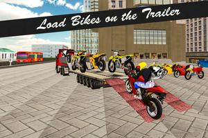 Poster moto camion di trasporto 3D