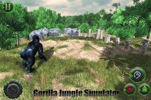 Angry gorilla vs Dinosaur: Wild Jungle Battle imagem de tela 1