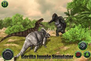 Angry gorilla vs Dinosaur: Wild Jungle Battle imagem de tela 3