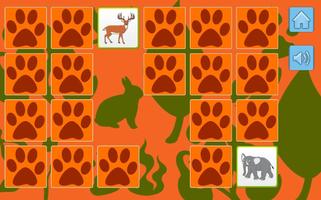 kids Memory Games-Wild Animals capture d'écran 2