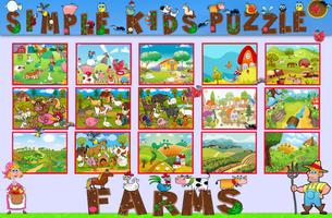 Simple Kids Puzzle - Farms Affiche