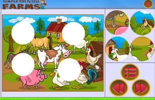 Simple Kids Puzzle - Farms capture d'écran 1