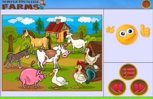 Simple Kids Puzzle - Farms capture d'écran 2