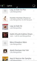 Lata Mangeshkar Music & Lyrics اسکرین شاٹ 1