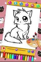 Cat Coloring Pages Game Affiche