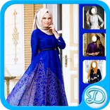 Party Hijab Gown Photo Frame