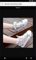 Women Floral Shoes Style ポスター