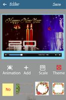 Happy New Year Video Maker capture d'écran 1
