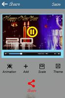 Happy New Year Video Maker capture d'écran 2