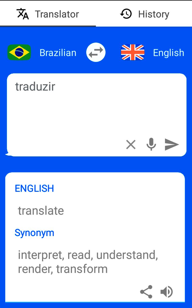 Android용 브라질 - 영어 번역기 ( 번역 ) Apk 다운로드